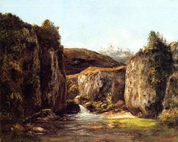 古斯塔夫 庫爾貝 Landscape: The Source among the Rocks of the Doubs